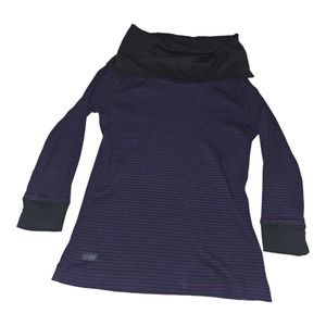 LRL Lauren Jeans Co Shirt Women's Medium Cowl Neck Long Sleeve Preppy Casual